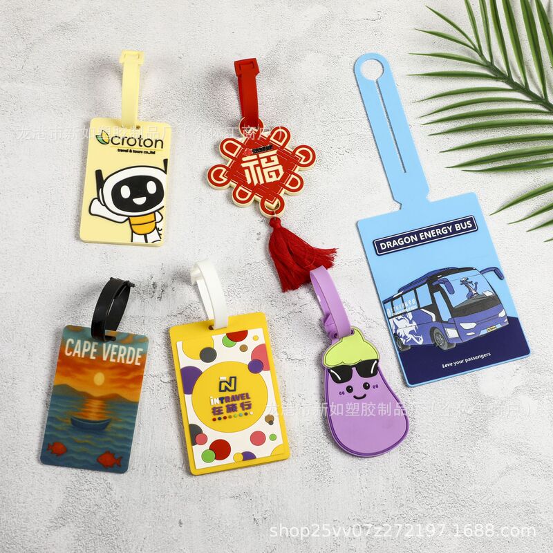 Customized PVC soft rubber luggage tag silicone shipping tag rubber travel tag boarding card tag customized Customized PVC soft rubber luggage tag silicone shipping tag rubber travel tag boarding card tag customized