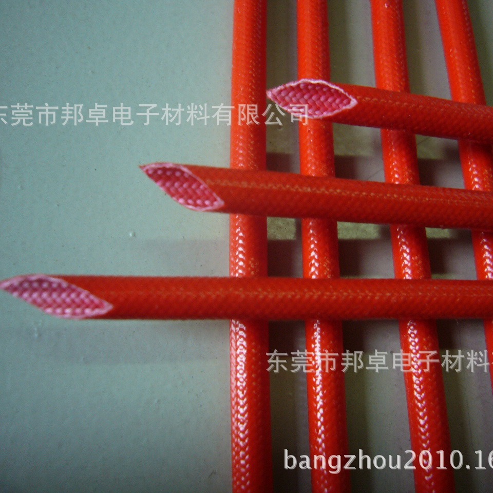 红色耐高温玻纤套管 高绝缘阻燃VW-1自熄管纤维通矽质管线束防护