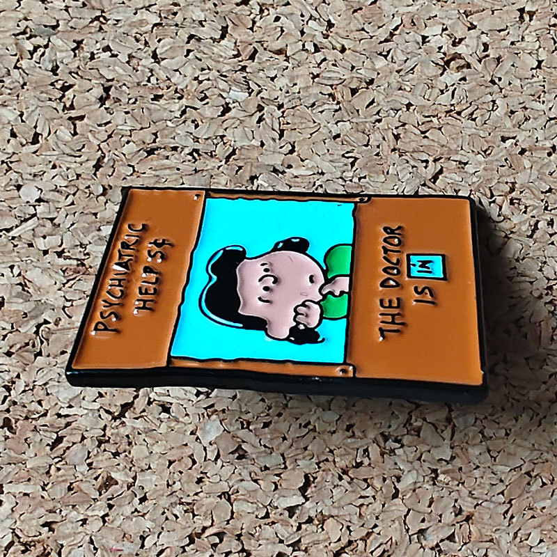 Peanuts Cartoon Enamel Pin Cartoon Anime Metal Badge Retro Animated Character Lucy Brooch