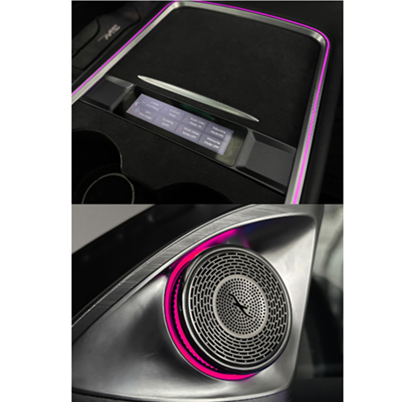 Aplicable a 21 - 23 Tesla Model3 Rainbow Radium Atmosphere Light