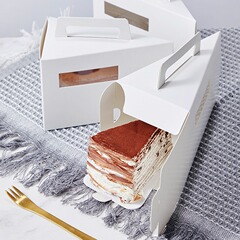 Mousse triangle sliced ​​Western cake cut into cartons Afternoon tea dessert packaging box Sandwich packaging box