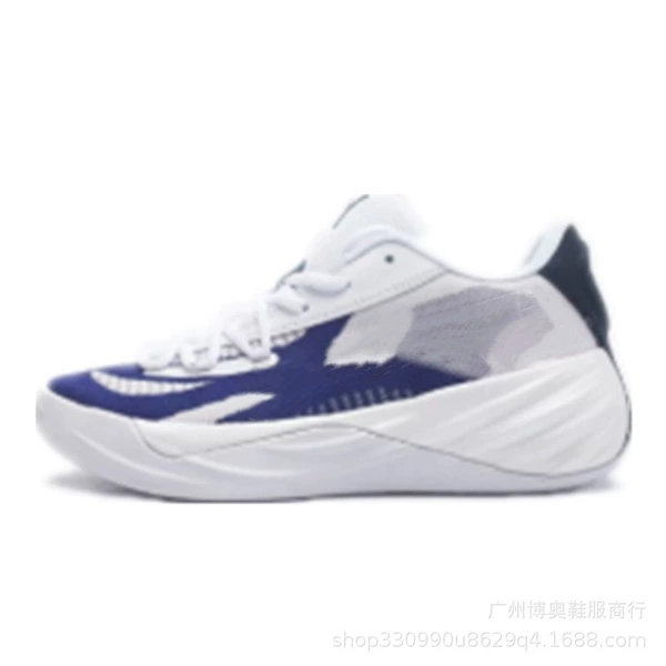 Blue and white