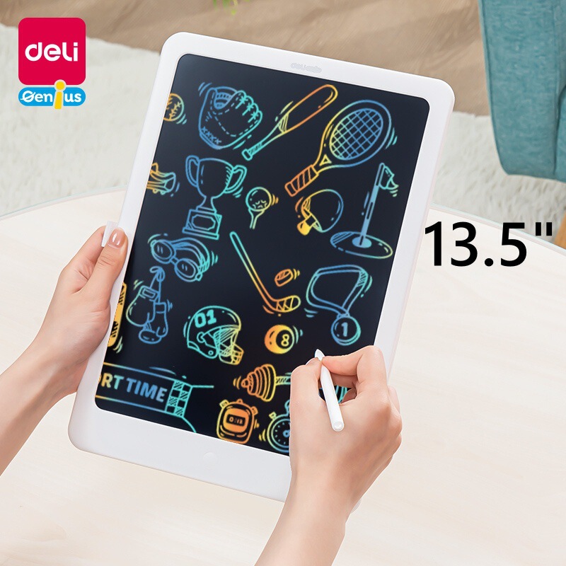 Deli YZ302 LCD handwriting board 13.5 inch handwriting electronic drawing board graffiti hand drawing board children's writing board