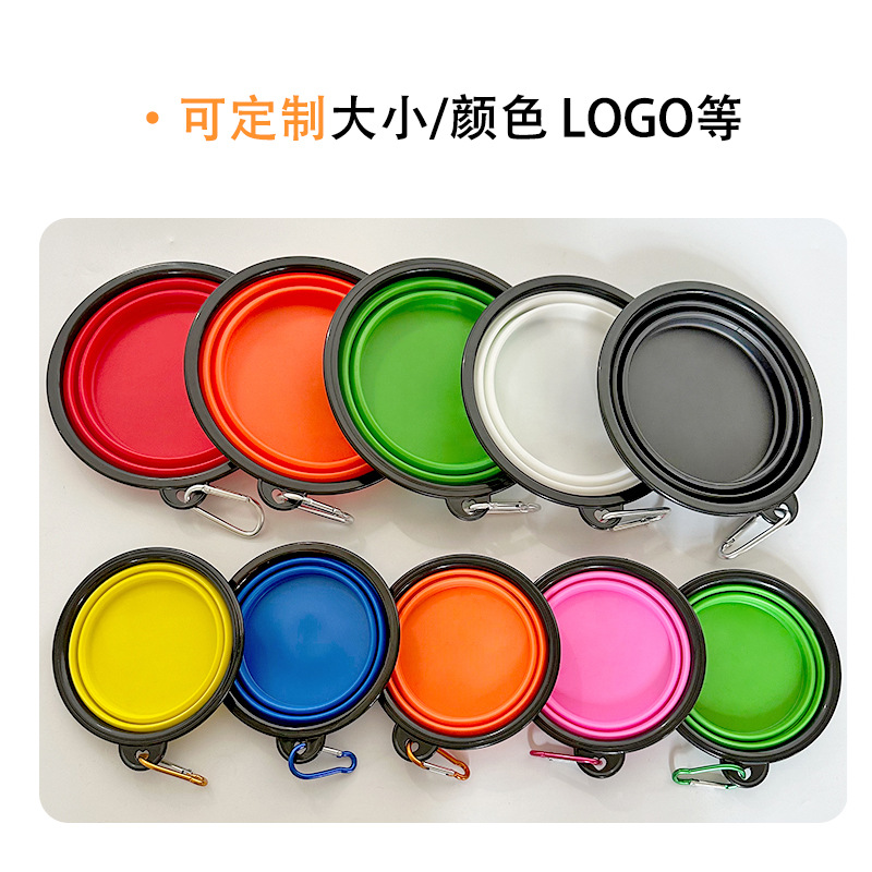 Fabricantes personalizados para mascotas plegables tazón al aire libre acompañante perro cuenca perro percha portátil tpr retráctil agua granos comida para mascotas