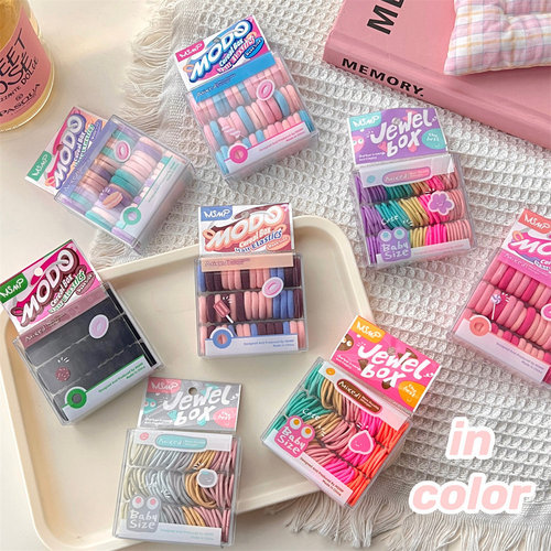Simple and Elegant Candy Color Series Children's Hair Rubber Bands Towel Circle Hair Accessories Non-Damaging for Girls and Toddlers