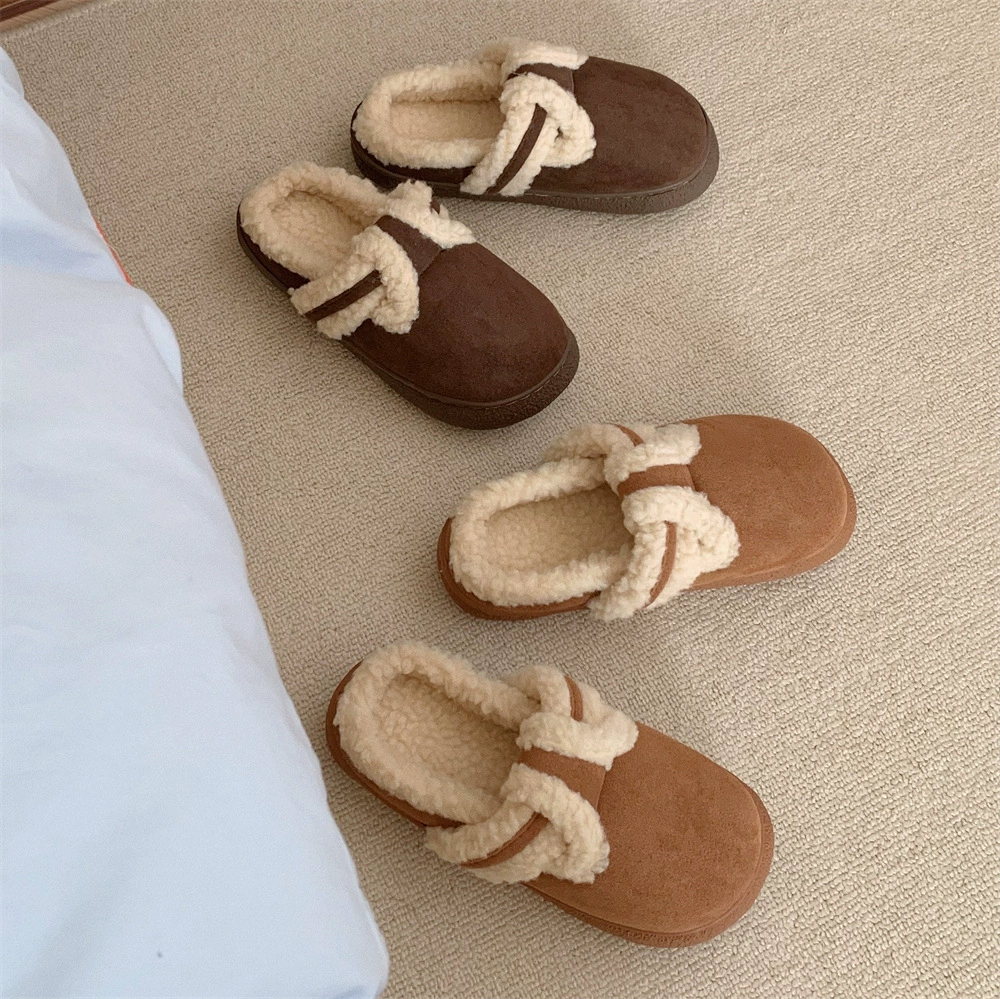 Новые модные ретро-туфли Birkenstock 2025 года: теплые, удобные, мягкие домашние тапочки для беременных из хлопка для женщин (осень-зима)
