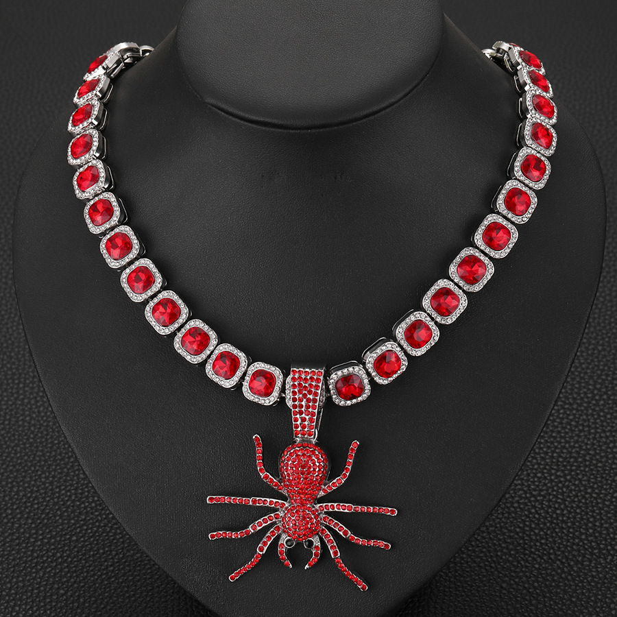 Creative fashionable ruby square pendant
