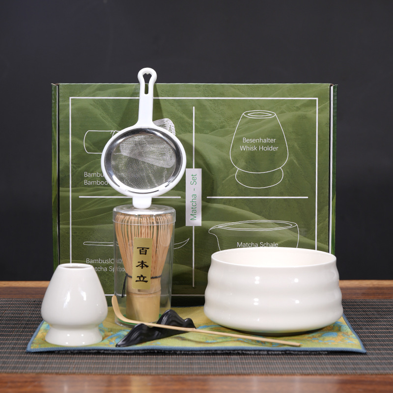 Matcha tazón té taza Matcha cepillo cien Benli taza de té Té juego de té Dinastía Song juego de té Matcha herramienta traje caja de regalo japonés