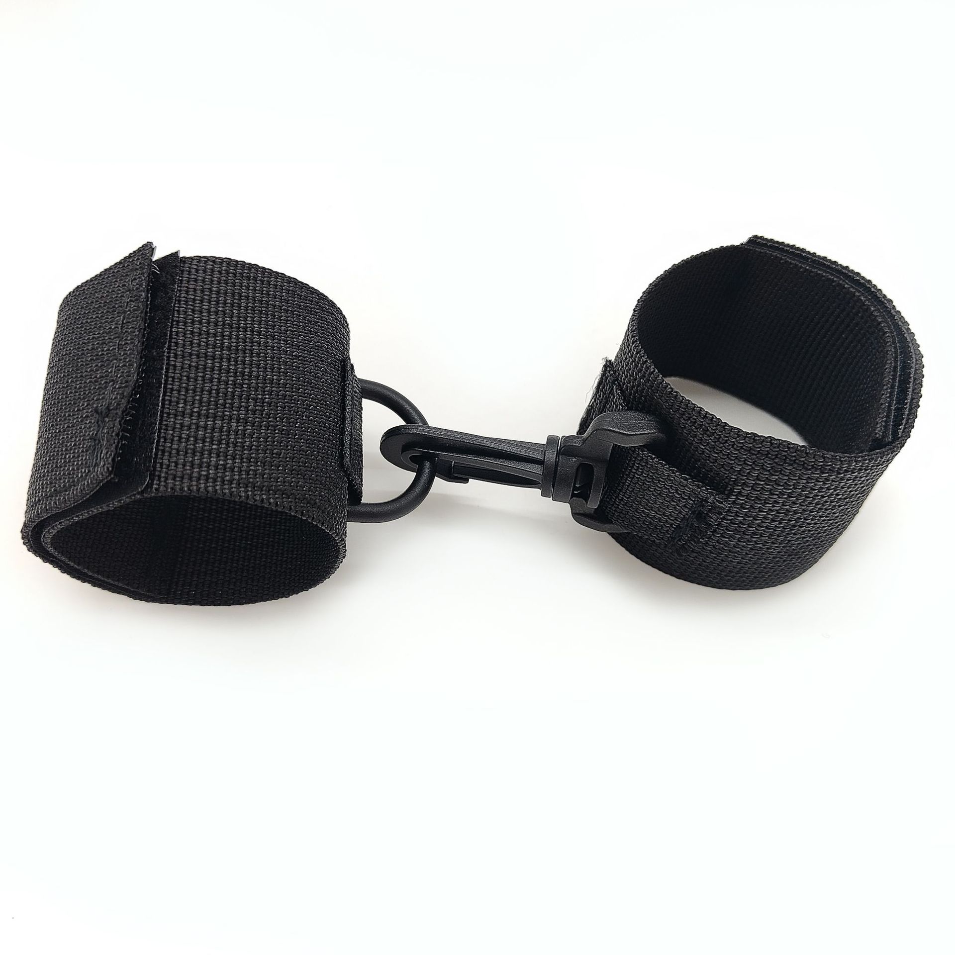 Factory wholesale handcuffs ankle cuff black binding binding belt sm adult sexy simple ribbon training punishment props
