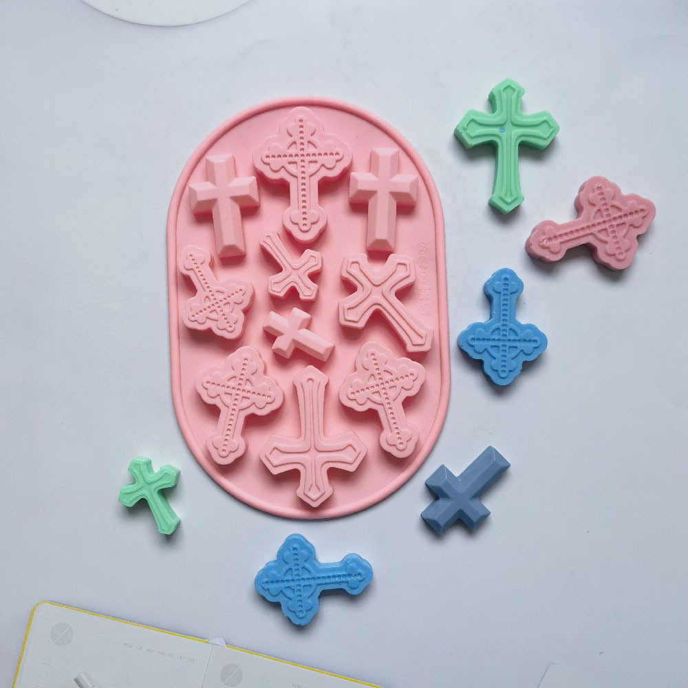 10 cruces vintage 359 molde de silicona para pastel de chocolate molde de pan herramientas de panadería