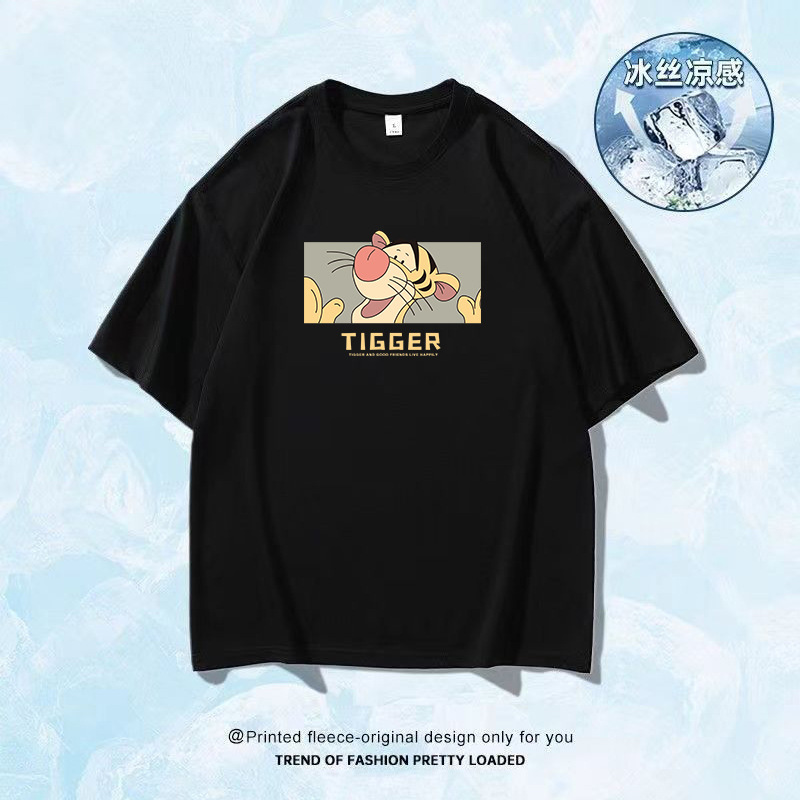 Camiseta de mangas cortas de hielo de Hong Kong 2025 verano caliente para hombres y mujeres transpirables sensación de secado rápido de moda blusa versátil