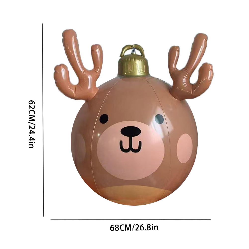 Nuevo producto transfronterizo: Bola navideña inflable para decoración de fiestas, decoración de patios, bastón, diversión al aire libre, ambiente festivo, adorno.