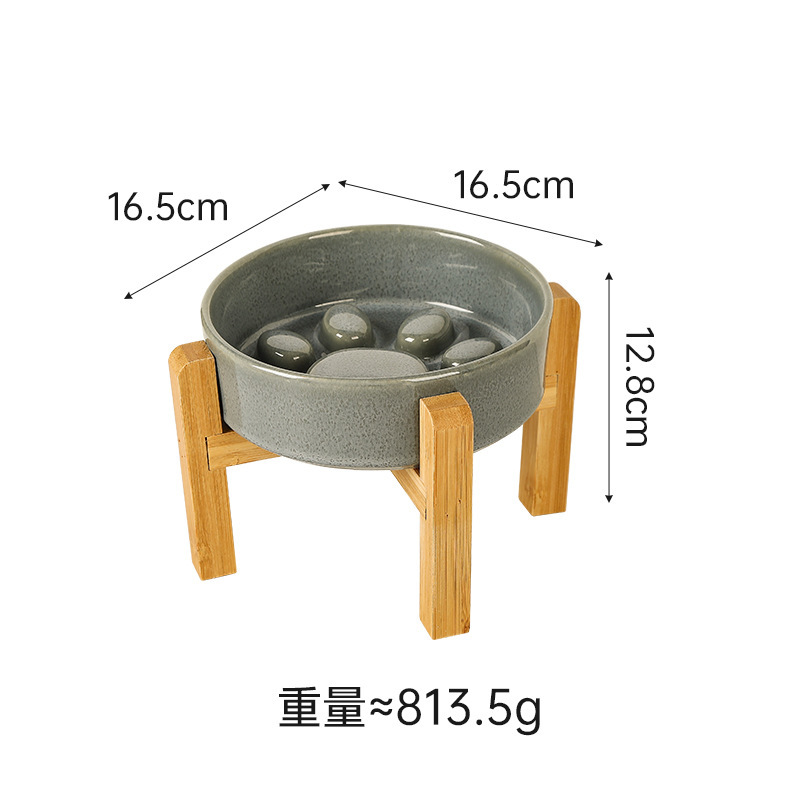 日式窑变陶瓷宠物猫碗盆狗碗饮水碗双碗保护颈椎慢食碗防噎防打翻|undefined