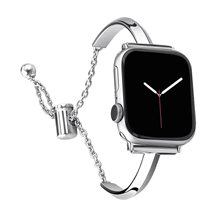 适用苹果S8手表带Applewatch 小香风手镯款简约金属iwatch se表带
