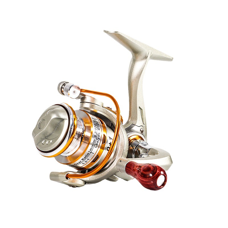Mini carrete de pesca 500-tipo de tesoro de La Palma Luya carrete de pesca caña de pescar línea de pesca de mar rueda de giro de la barra de mar