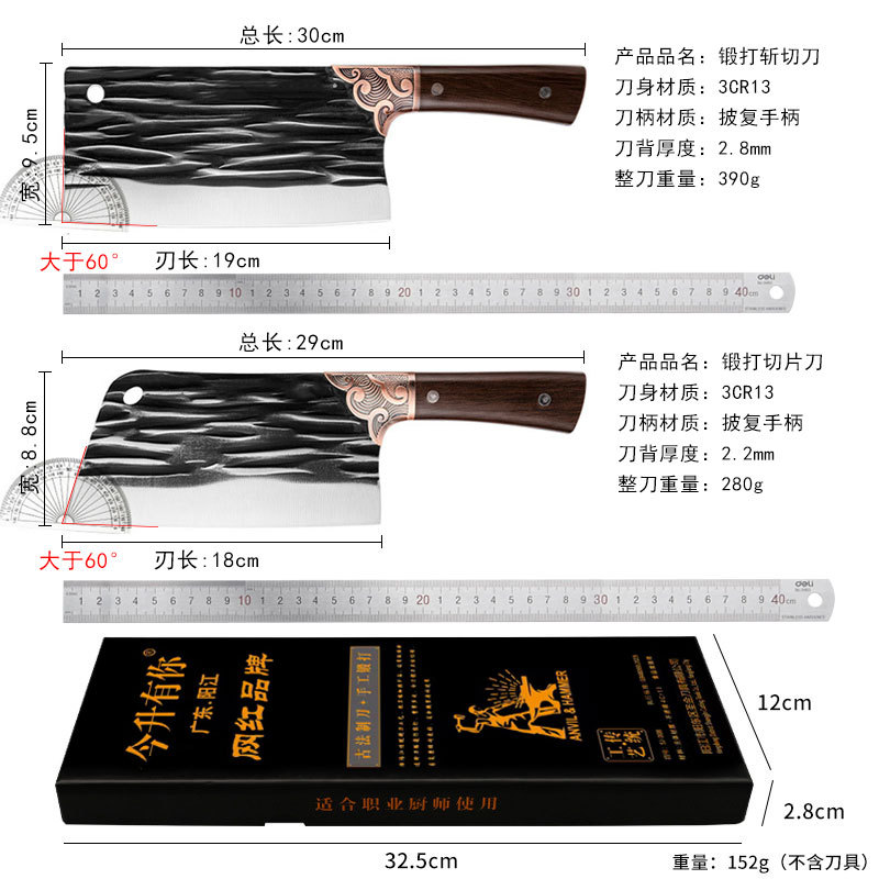 구리 동전 줄무늬 선물 상자 [다지기 칼 + 슬라이스 칼]