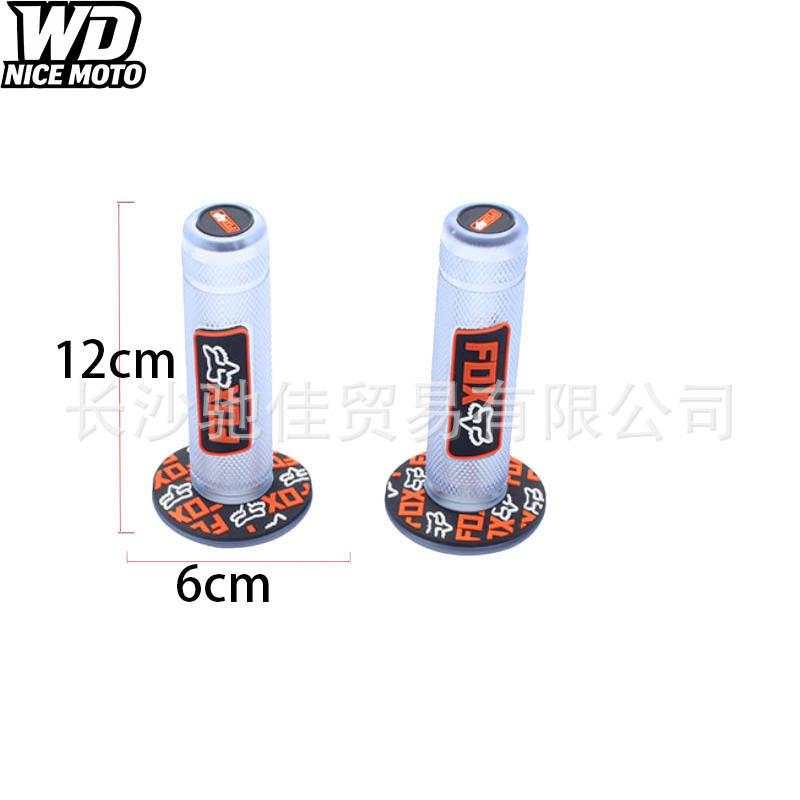 Directly supplied by the manufacturer: Motorcycle ATV four-wheel beach vehicle with transparent colored rubber fox-head handlebar grips and throttle grip