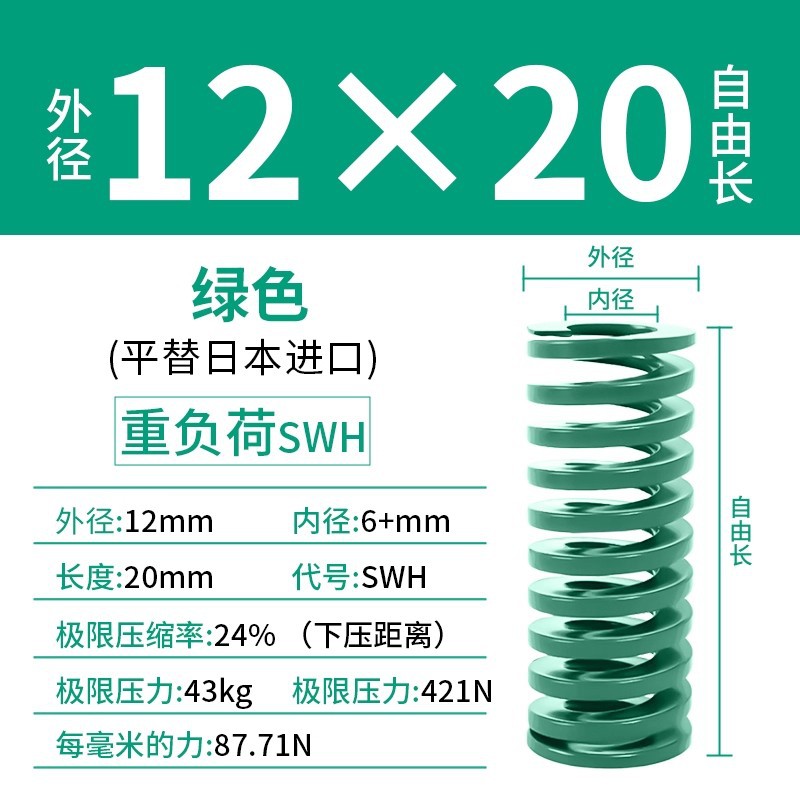 합금강 녹색 12×20