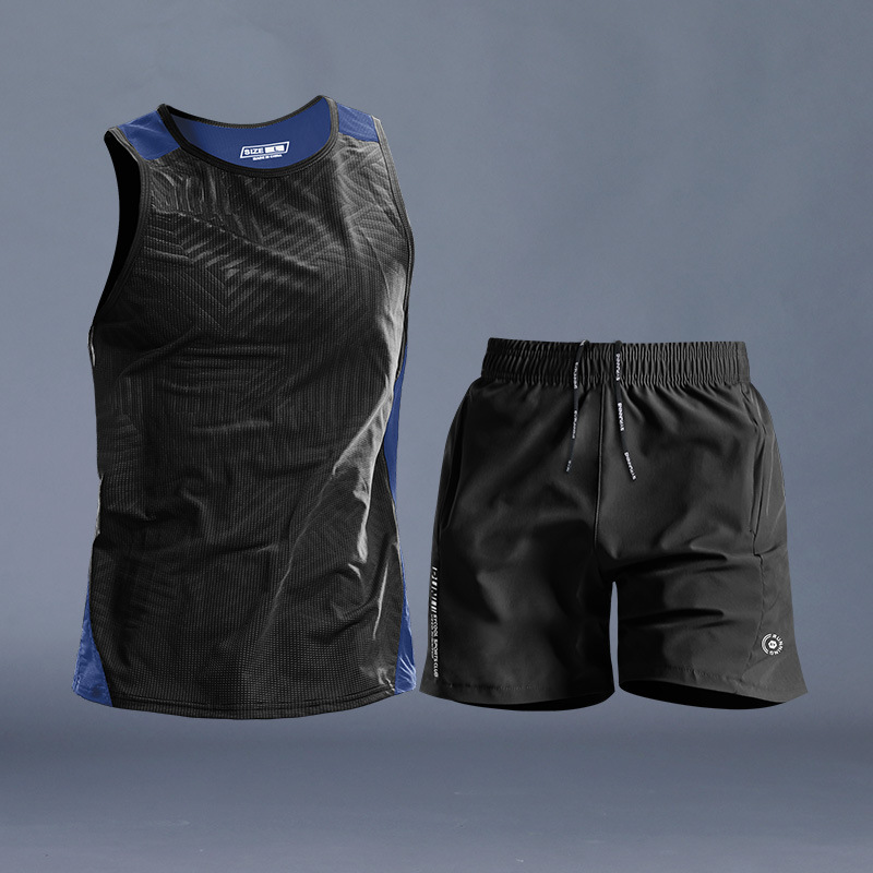 Camiseta de baloncesto de seda de hielo, chaleco de hombre, camiseta de baloncesto, entrenamiento deportivo de secado rápido, pantalones cortos transpirables de verano, ropa y equipo
