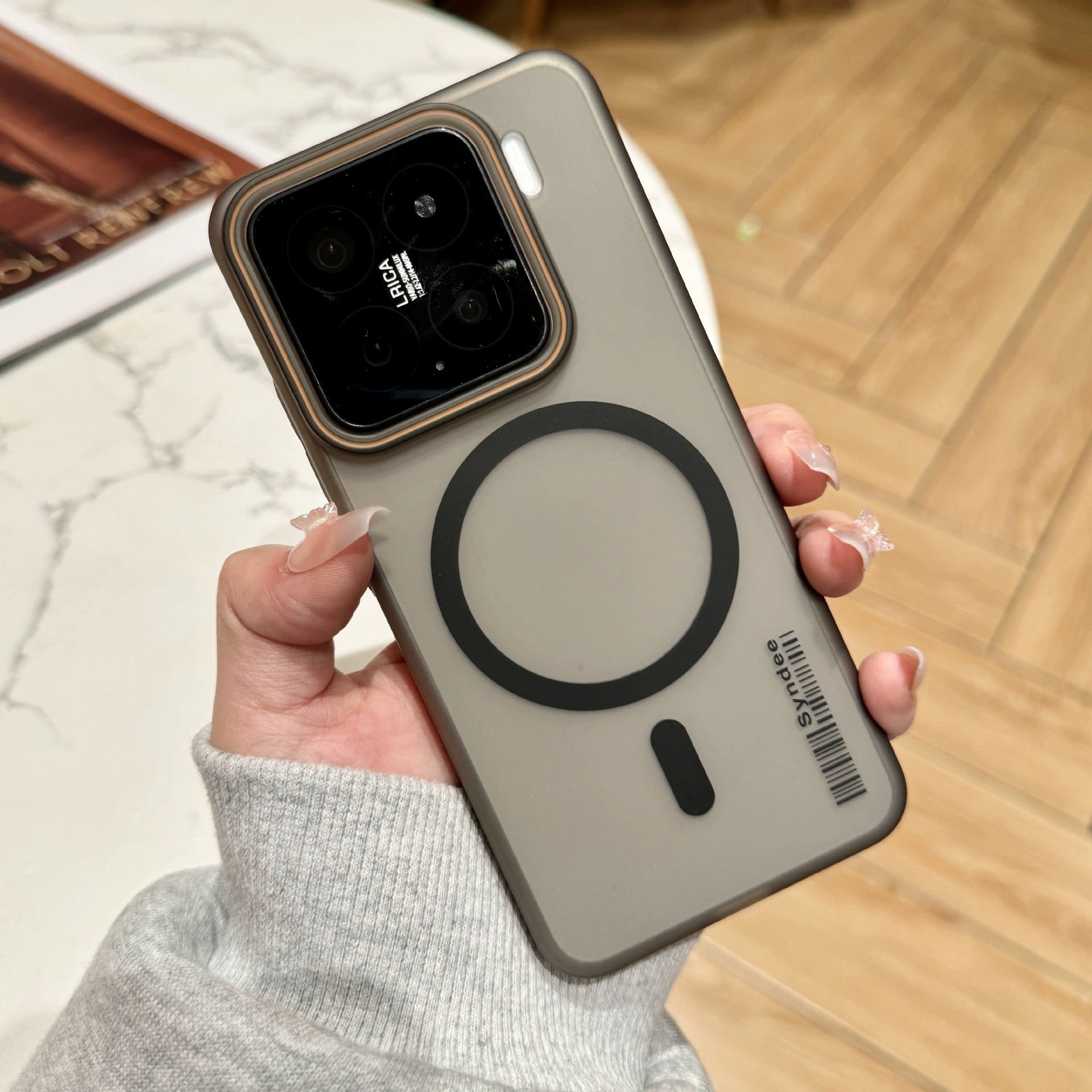 Защита для телефона Xiaomi 17Soft пряжа ледяной туман магнитный корпус для телефона xiaomi15ultra кожа-ощущение матовый ПК прочный защитный кейс