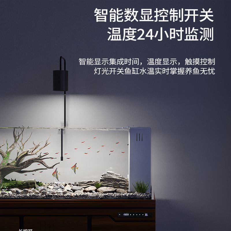 ストリーム水槽、大型リビングルーム、家庭用新超白色ガラス、オリジナル生態造園底濾過水草水槽、ティラピア水槽|undefined