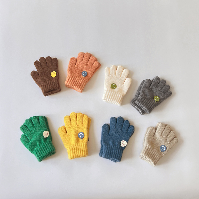 Guanti per bambini Inverno Instagram smiley color caramella caldi guanti per bambini_voghion.com