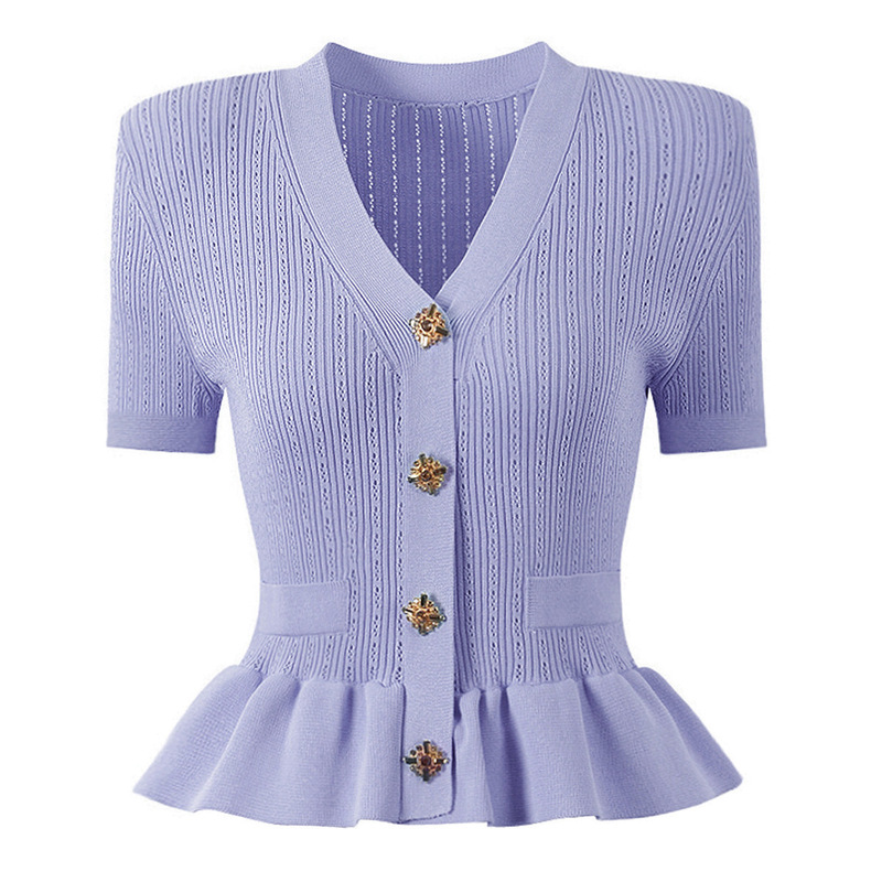 High-End Version in Stock, New Spring and Autumn Women's Short-Sleeve Knit Cardigan Top + Fishtail Skirt Set 2519 High-End Version in Stock, New Spring and Autumn Women's Short-Sleeve Knit Cardigan Top + Fishtail Skirt Set 2519