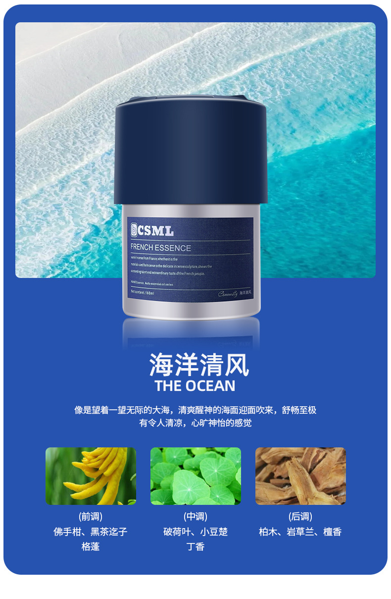Cross-Border Popular Car Solid Fragrance Balm, Car Perfume, Car Air Freshener, In-Car Fragrance Decoration Supplies, High-End Feel for Men