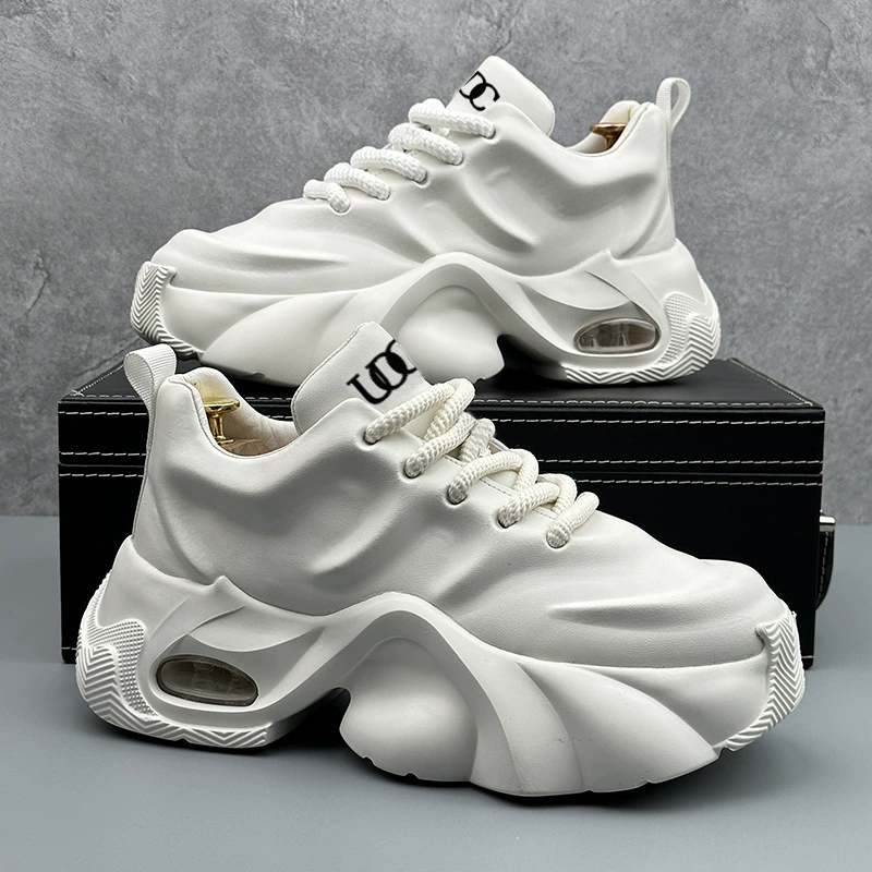 Трансграничная взрывная мужская обувь большого размера 2024 новая обувь папы с толстой подошвой обувь модная повседневная обувь спортивная обувь