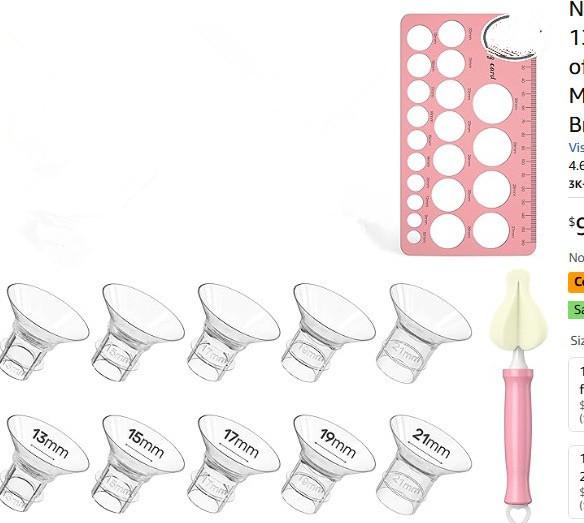 13-15-17-19-21 각 2개 + 젖꼭지 자 + 스펀지 브러쉬 opp 가방