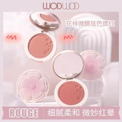 WODWOD pattern tipsy color blush matte fine shimmer natural nude makeup energetic girl apricot peach rouge