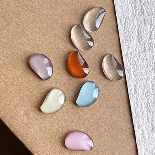 Mini Comma-Shaped Glass Beads, Bean-Shaped Mango Nail Art Pieces, Japanese-Style Color Cards for DIY Nail Art