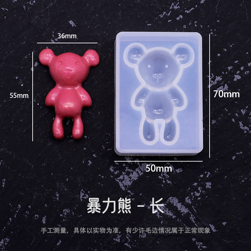 Color europeo fuego pintura sello estrella de silicona Delu amarillo pato lindo molde DIY Goka oso violento Goka alta resistencia a la temperatura