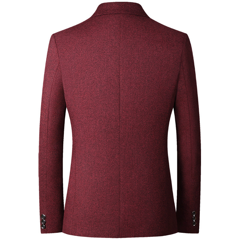 Traje de Hombre de Estilo Nuevo para Primavera y Otoño 2025, Traje Casual de Negocios para Hombres de Mediana Edad, Chaqueta de Traje Individual, Corte Entallado, Ropa Moderna para Hombre
