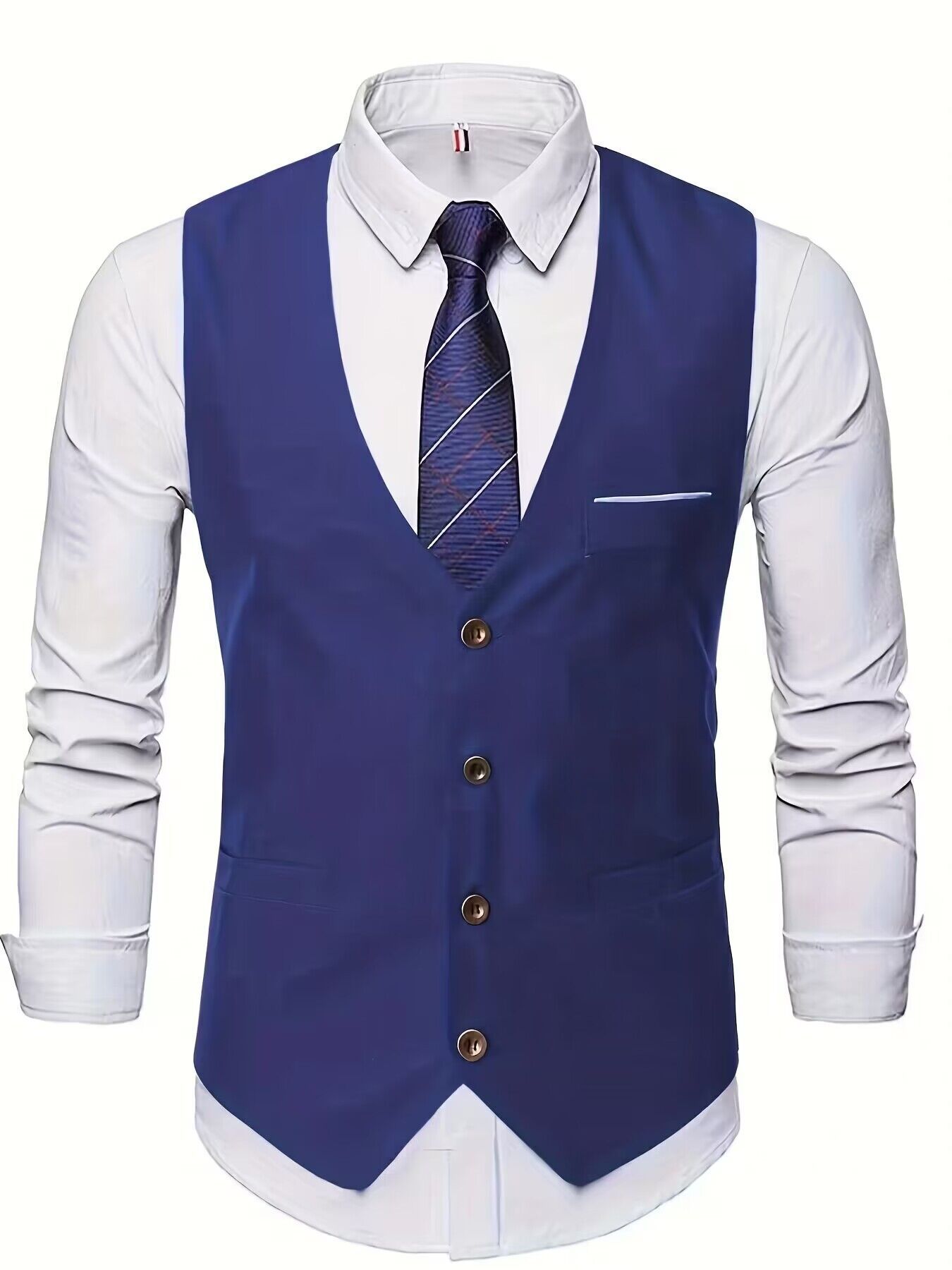 Verano nuevo estilo europeo chaleco de color sólido para hombre chaleco de traje casual de gran tamaño chaleco para hombre chaleco chaleco chaqueta fina