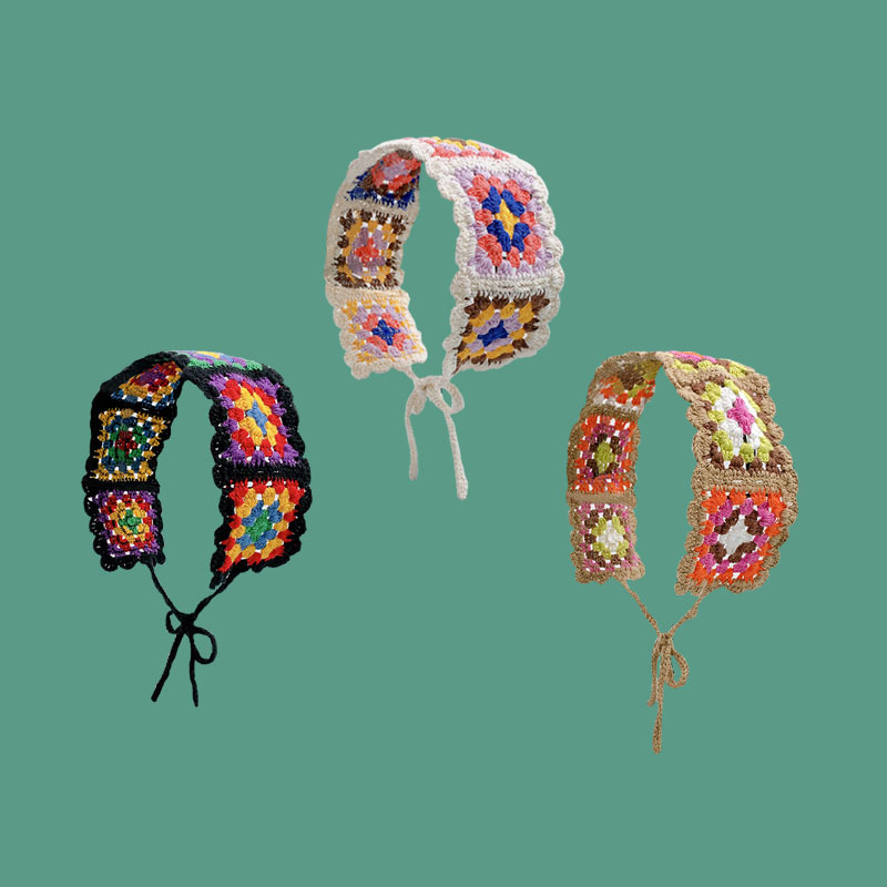 35g Weight Ethnic Style Plaid Cotton Hair Band