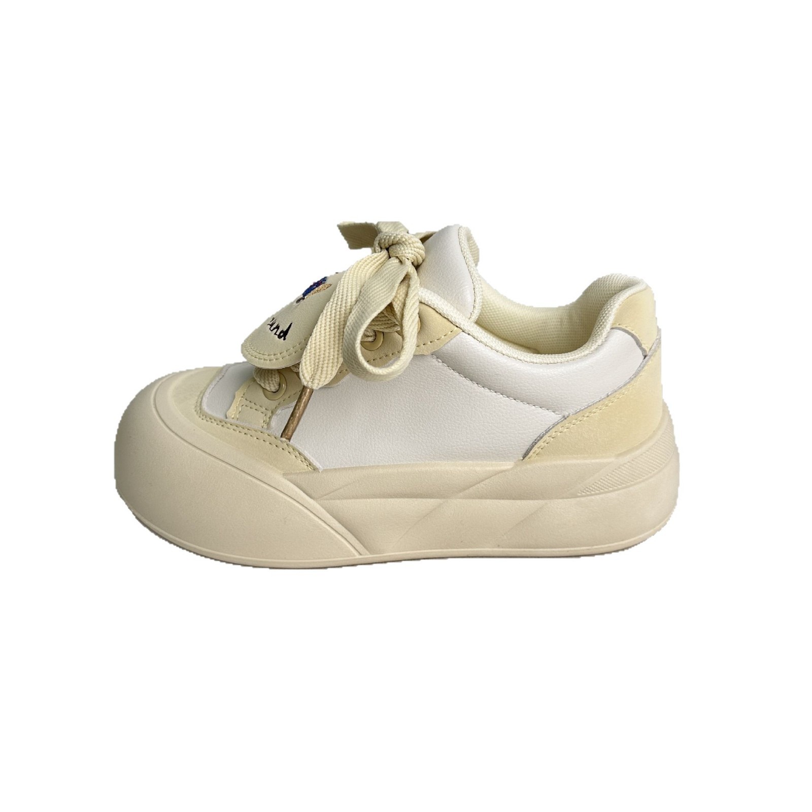 Yuanbo 2025 primavera suela gruesa zapatos de tabla de cabeza grande estudiantes zapatos de lona coreanos de todo fósforo estilo de Hong Kong zapatos de mujer de moda image 6