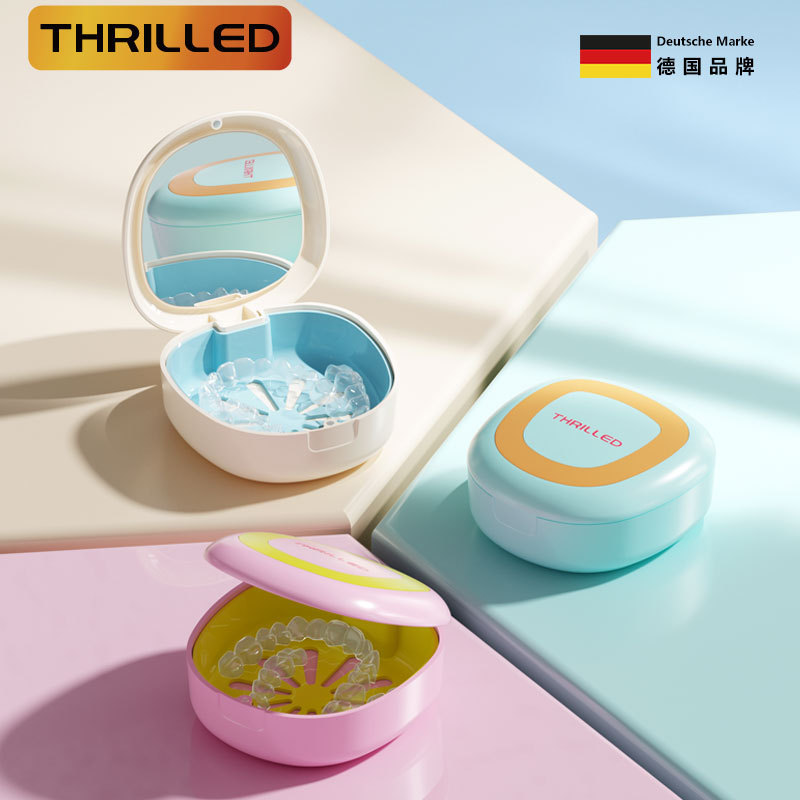 Magnetic Invisible Braces Box Portable Soaking and Cleaning Multifunctional Mirror Drain Corrector Retainer Storage Box Magnetic Invisible Braces Box Portable Soaking and Cleaning Multifunctional Mirror Drain Corrector Retainer Storage Box