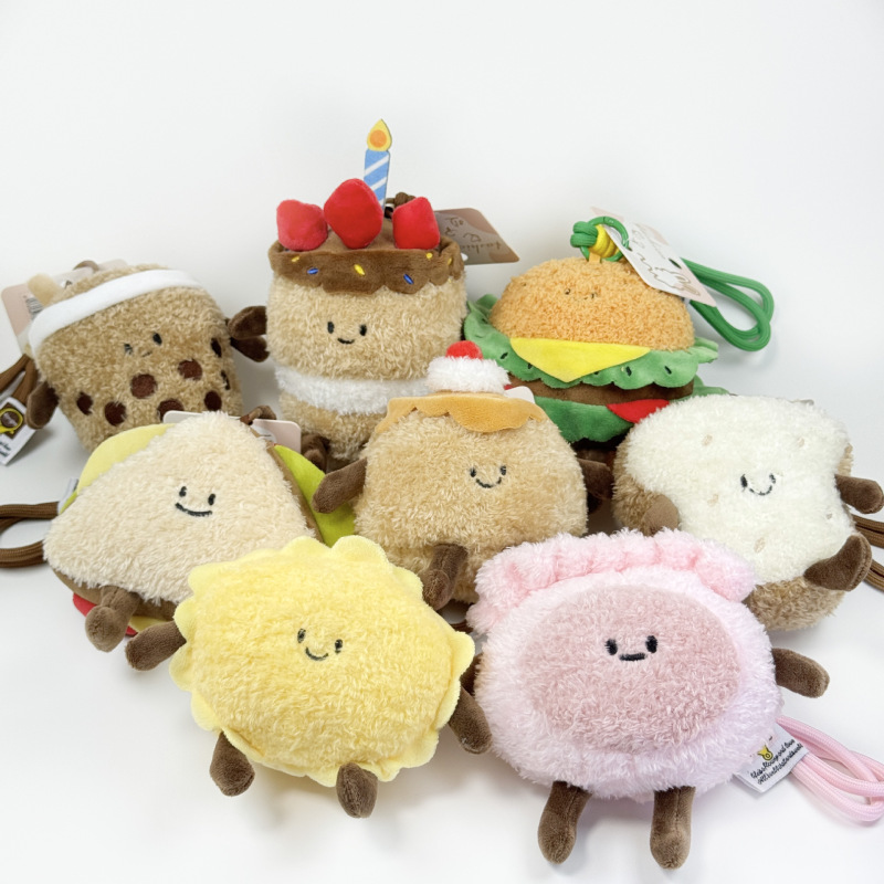 Jell かわいいアフタヌーンティーぬいぐるみハンバーガーサンドイッチケーキ人形バッグペンダントペンダントおもちゃ卸売|undefined