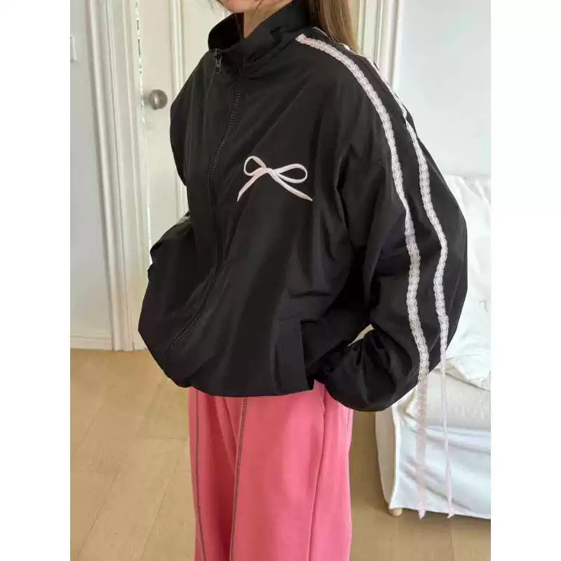 Lace autumn long-sleeve with bow, jacket, (Physicals)