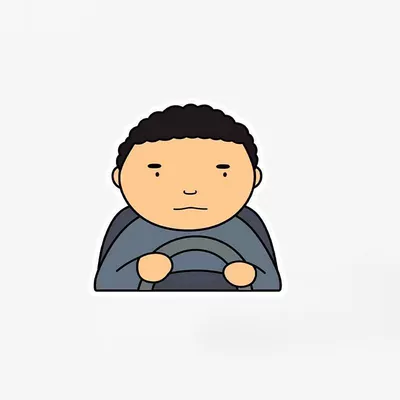 Rage Driving Test Guide, Windshield Sticker — Body sticker - large-size-15cm-calm-face-sticker-version