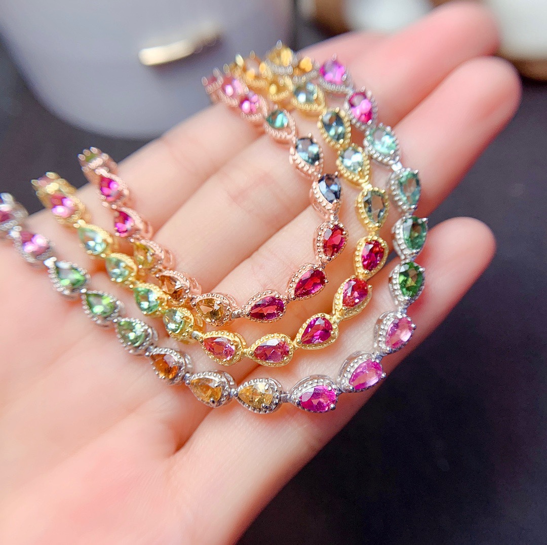 Bracelets Classification 1 Piece Quantity Simple Style Classic Style Water Droplets Copper Inlay Zircon Bracelets