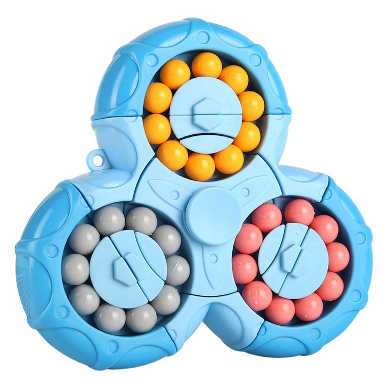 Juguete de ensamblaje creativo para aliviar el estrés, cubo mágico de seis caras con frijoles, juguete intelectual para niños, venta al por mayor pequeña, para comercio exterior transfronterizo.