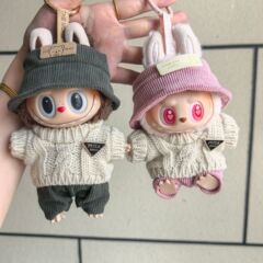 洋服のみ】LABUBU 1代目・2代目・3代目 ラブブ服ペンダント LABUBU ウールスイートビーンズスーツ 新商品 かわいい