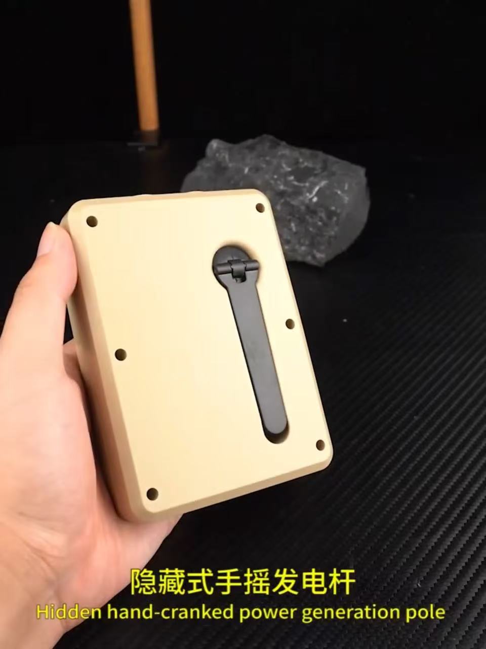 Emergency Strong Light Hand-Cranked Generator Lamp Solar Charging Lighting Multi-Function Rechargeable Flashlight Manufacturer Direct Sale