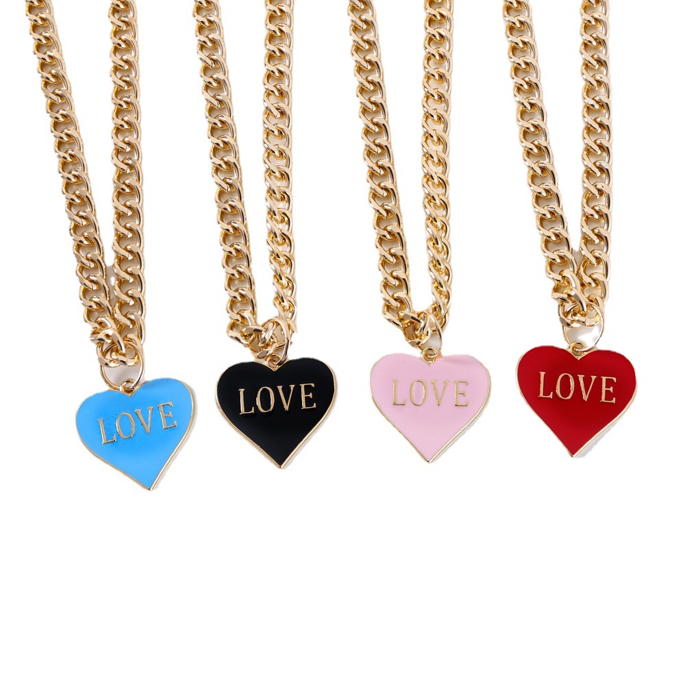 Pet Metal Love Colgante de color gato perro collar de oro comercio exterior accesorios de cumpleaños