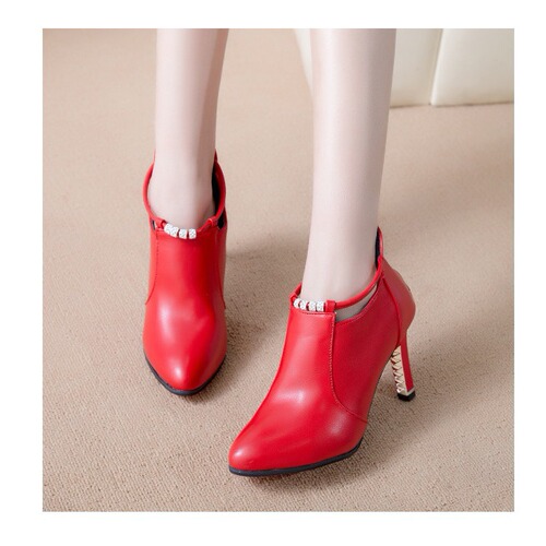 2024 Autumn New Women's Martin Boots Women's Pointed Toe Short Boots Women's High Heel Women's Leather Shoes Autumn Leather Boots Women's Fashion Boots Women's