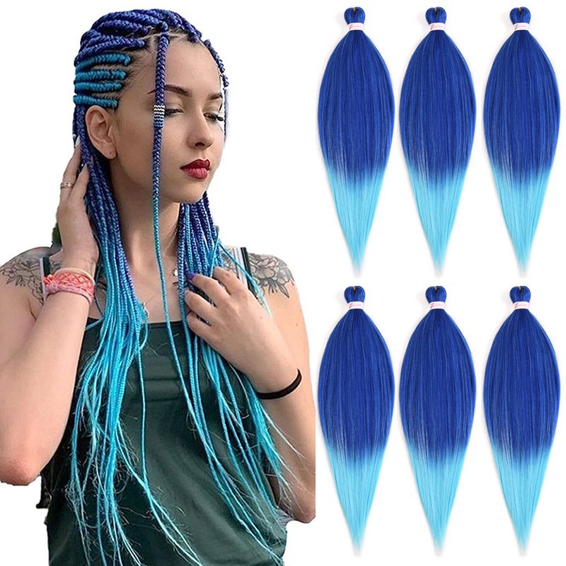 Peluca EZ cabello esponjoso y suave de fibra química trenza grande 26 pulgadas 90g pvc bicolor retardante de llama seda de baja temperatura trenza grande