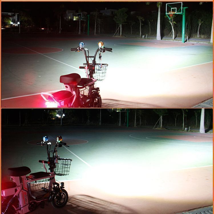Electric Vehicle Lights, Led Strong Light Driving Lights, Ultra-Bright Motorcycle Headlights, Waterproof 12V-85V Battery Car Headlights