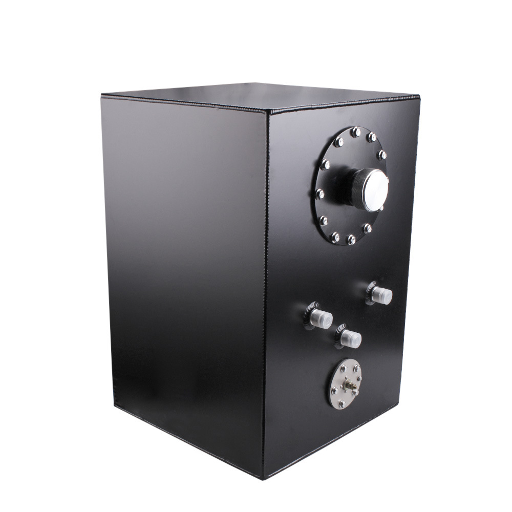 Qìchē 12 Gallon 45L Aluminum Racing Fuel Cell Gas Tank with Plastic Cap (Fuel tank) - black